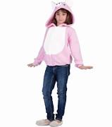 40518-s Penelope Pig Child Hoodie Costume - Pink, Small