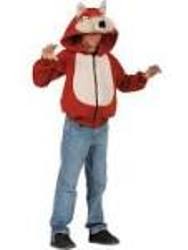 40533-l Child Wild Fox Hoodie Costume - Red, Large