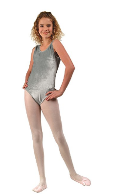 Velvet Child Leotard Large - Grey