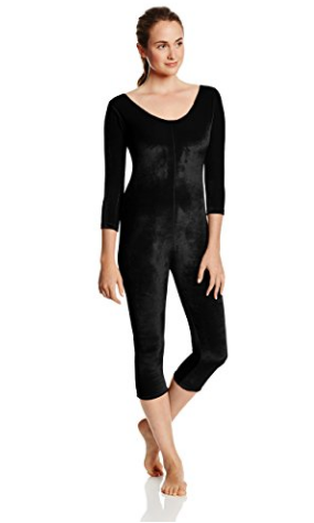 Unitard Velvet- Adult Medium, Black