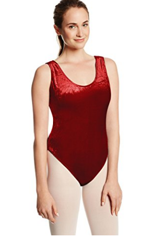 Leotard Velvet- Adult Large - Red