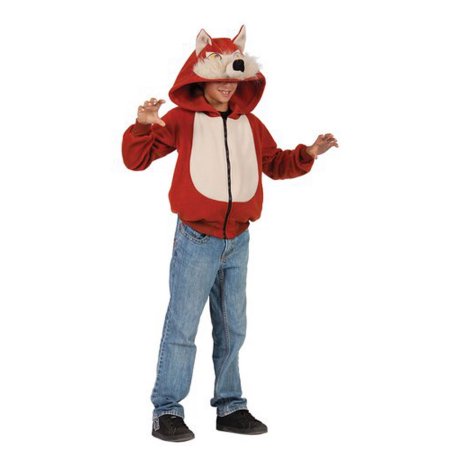 40533-s Wild Fox Child Hoodie Costume, Small - Red
