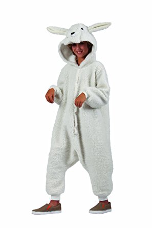 40285 Ba Ba Lamb Child Funsie Costume, White - Medium