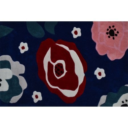 74138b 2.8 X 4.8 Ft. Annabelle Area Rug - Blue, Red & White