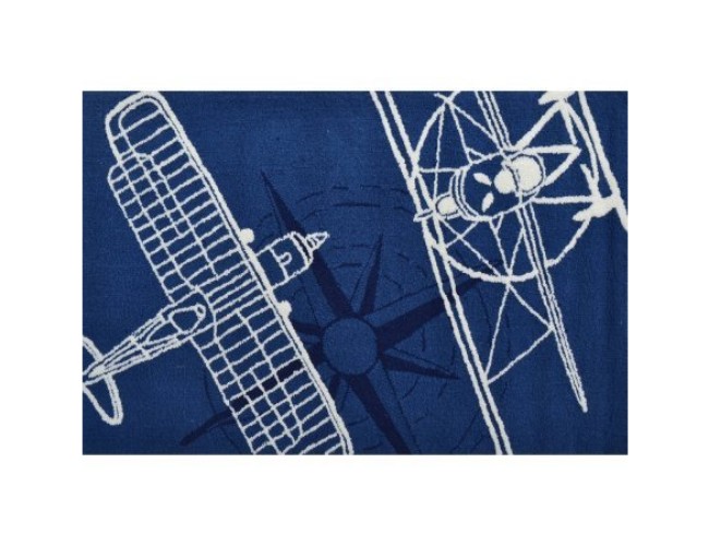 71295b Outline Plane Area Rug, 2.8 X 4.8 In., Navy