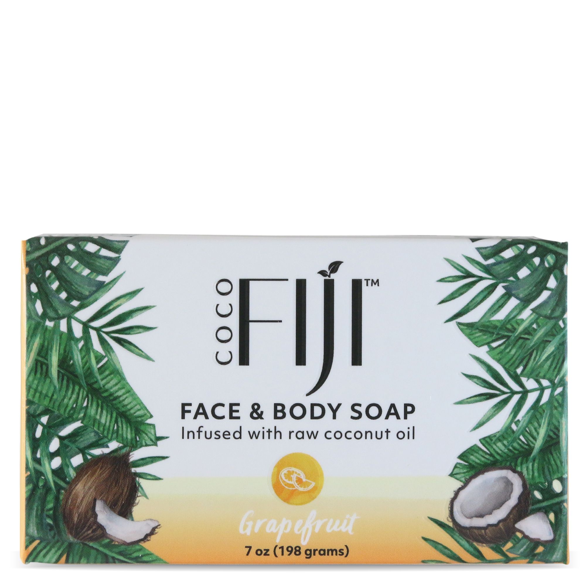 833884001234 Infused Face & Body Soap With Raw Coconut Oil, Pink Grapefruit