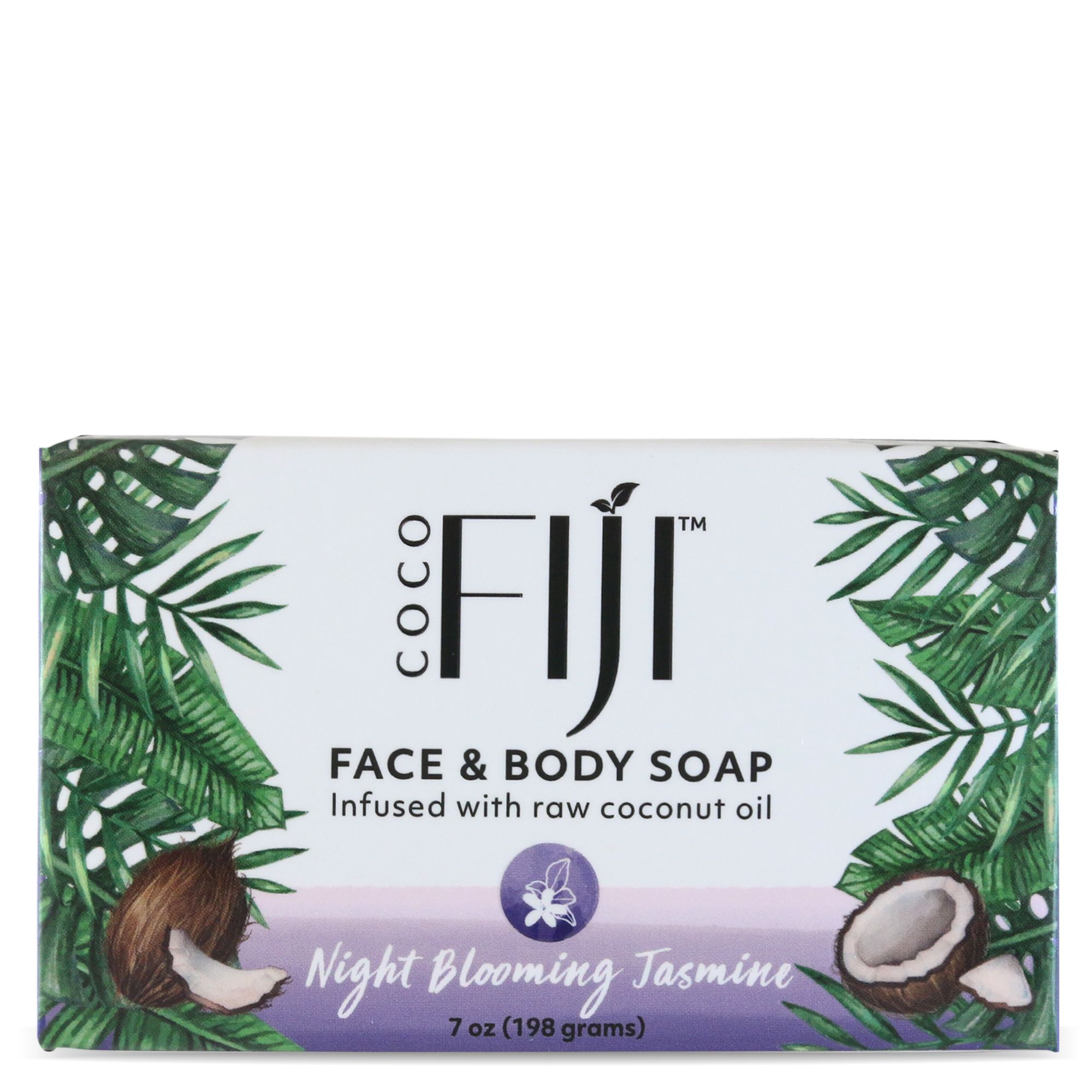 833884001265 Infused Face & Body Soap With Raw Coconut Oil, Night Blooming Jasmine