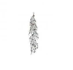 Mtx59214-grrd 54 In. Frost Glit Ming Pine With Jingle Bells Garland - Green Red