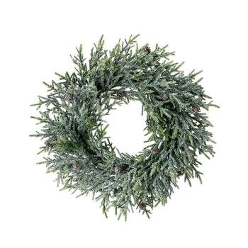Mtx59684-frgr 20 In. Frost Mini Fir With Cones Wreath - Frosted Green