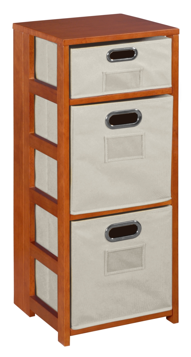 UPC 192357000045 product image for Niche FFSQ3412CHNT 34 in. Flip Flop Square Folding Bookcase with Folding Fabric  | upcitemdb.com