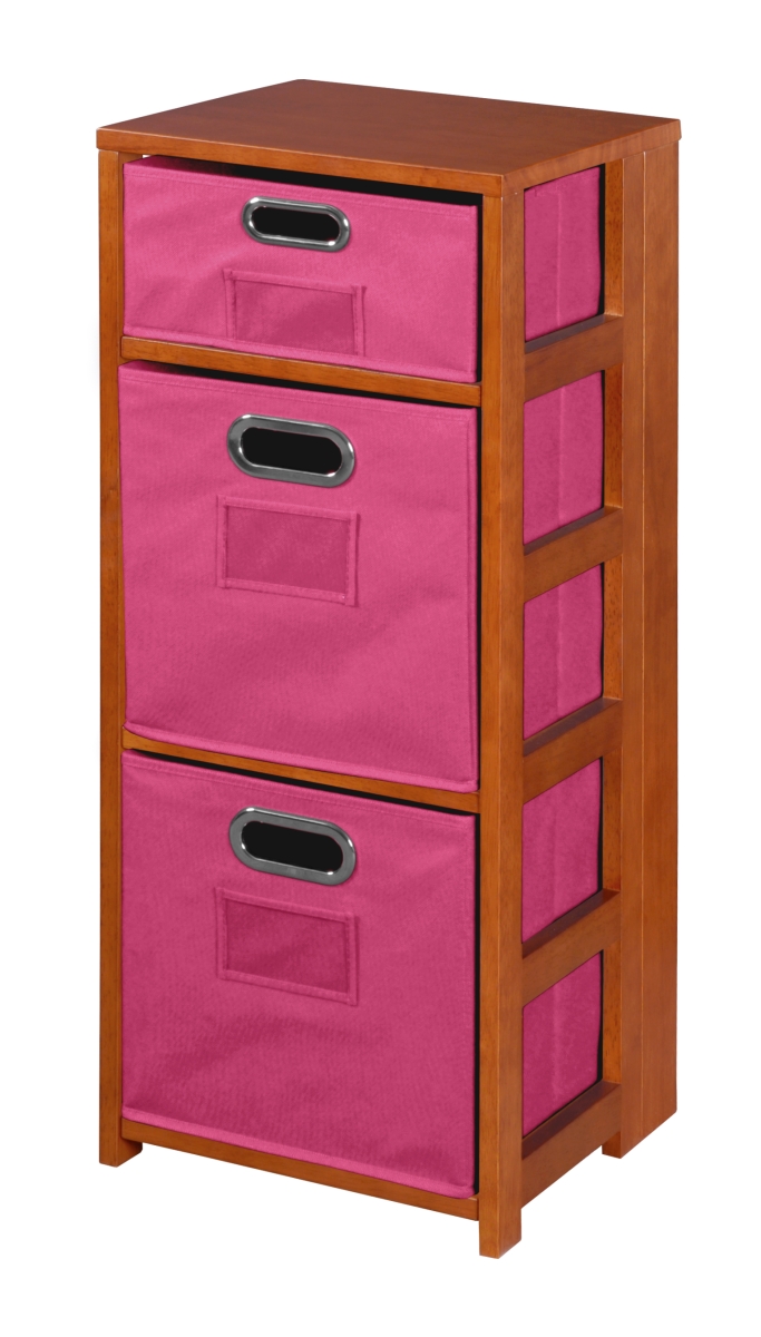 UPC 192357000052 product image for Niche FFSQ3412CHPK 34 in. Flip Flop Square Folding Bookcase with Folding Fabric  | upcitemdb.com