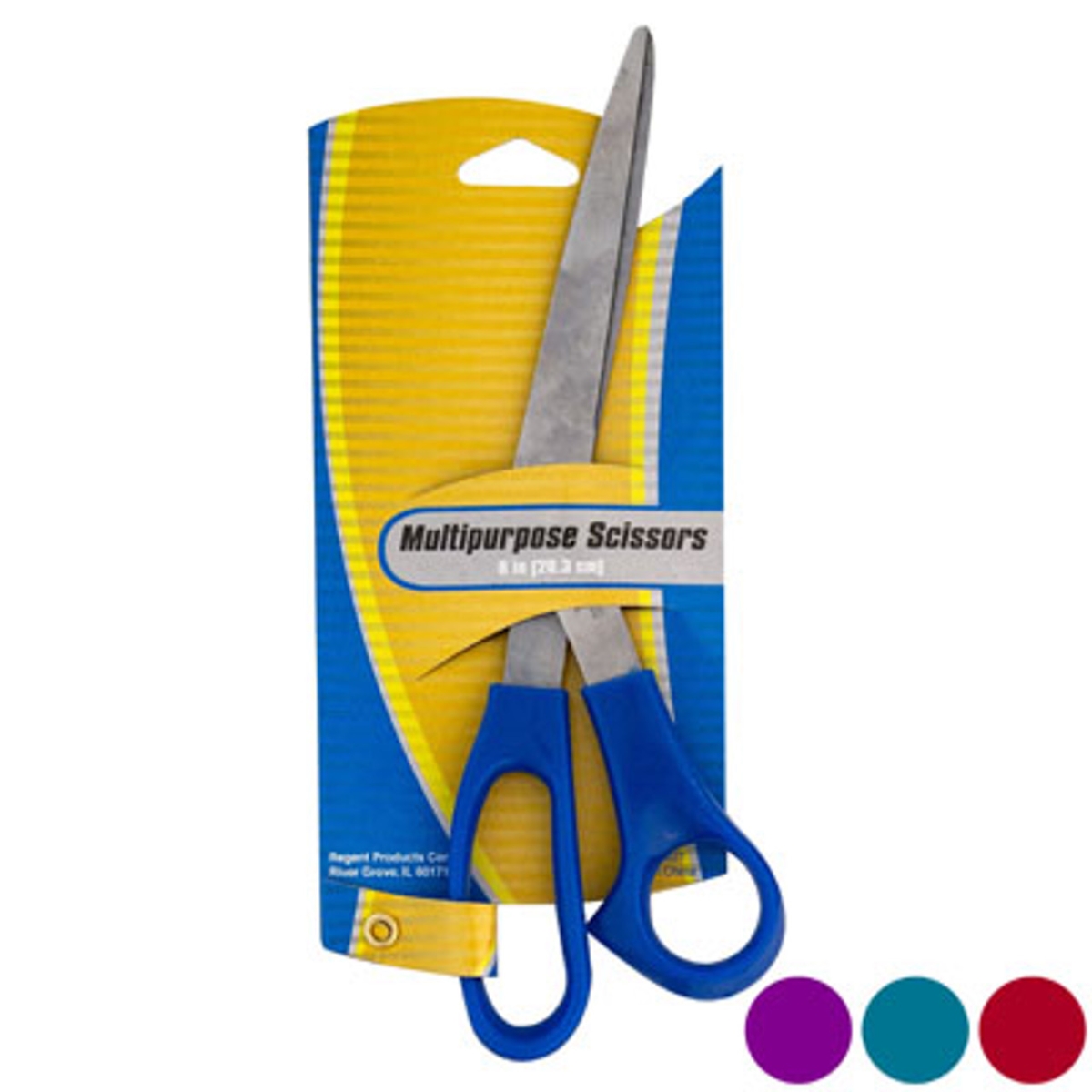 UPC 721003002081 product image for G02082TT 8 in. Multi Purpose Scissors with Handles Stat in TCD, 4 Assorted Color | upcitemdb.com