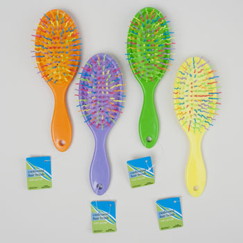 G14645 Hair Brush Cushioned Oval 9-in-1 - Pack Of 48