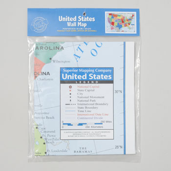42200 Wall Map United States - Pack Of 24