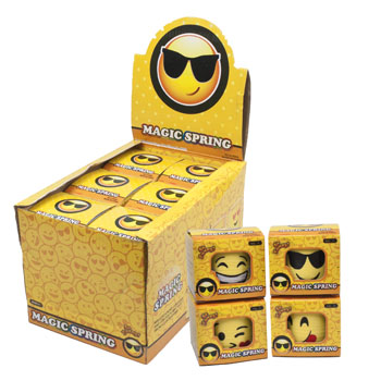 G16000 2.95 X 2.95 In. Magic Spring Emoticon, 6 Assorted Faces - Pack Of 24