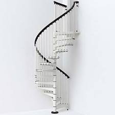 Arke K26285 55 In. Spiral Staircase Kit - White