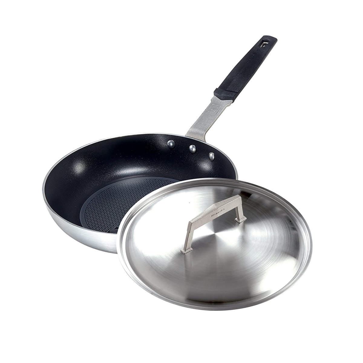 6080124l 10 In. Pro Protection Base Fry Pan With Lid