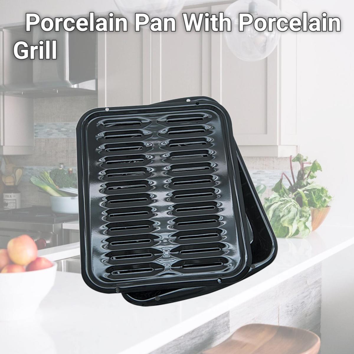Picture of Range Kleen BP102X Porcelain Pan With Porcelain Grill