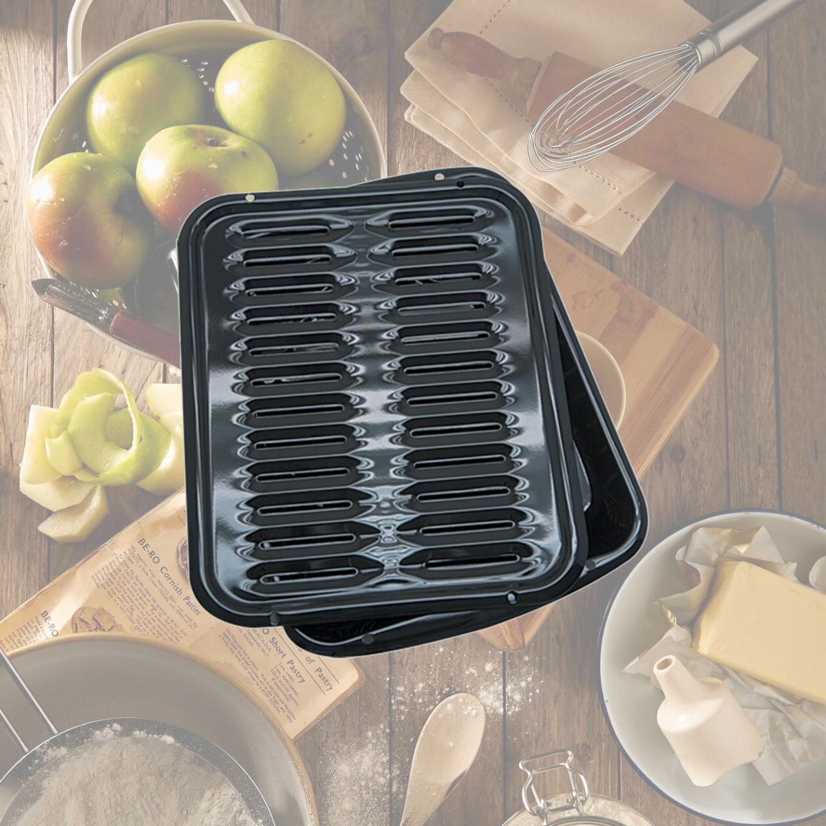 Picture of Range Kleen BP102X Porcelain Pan With Porcelain Grill