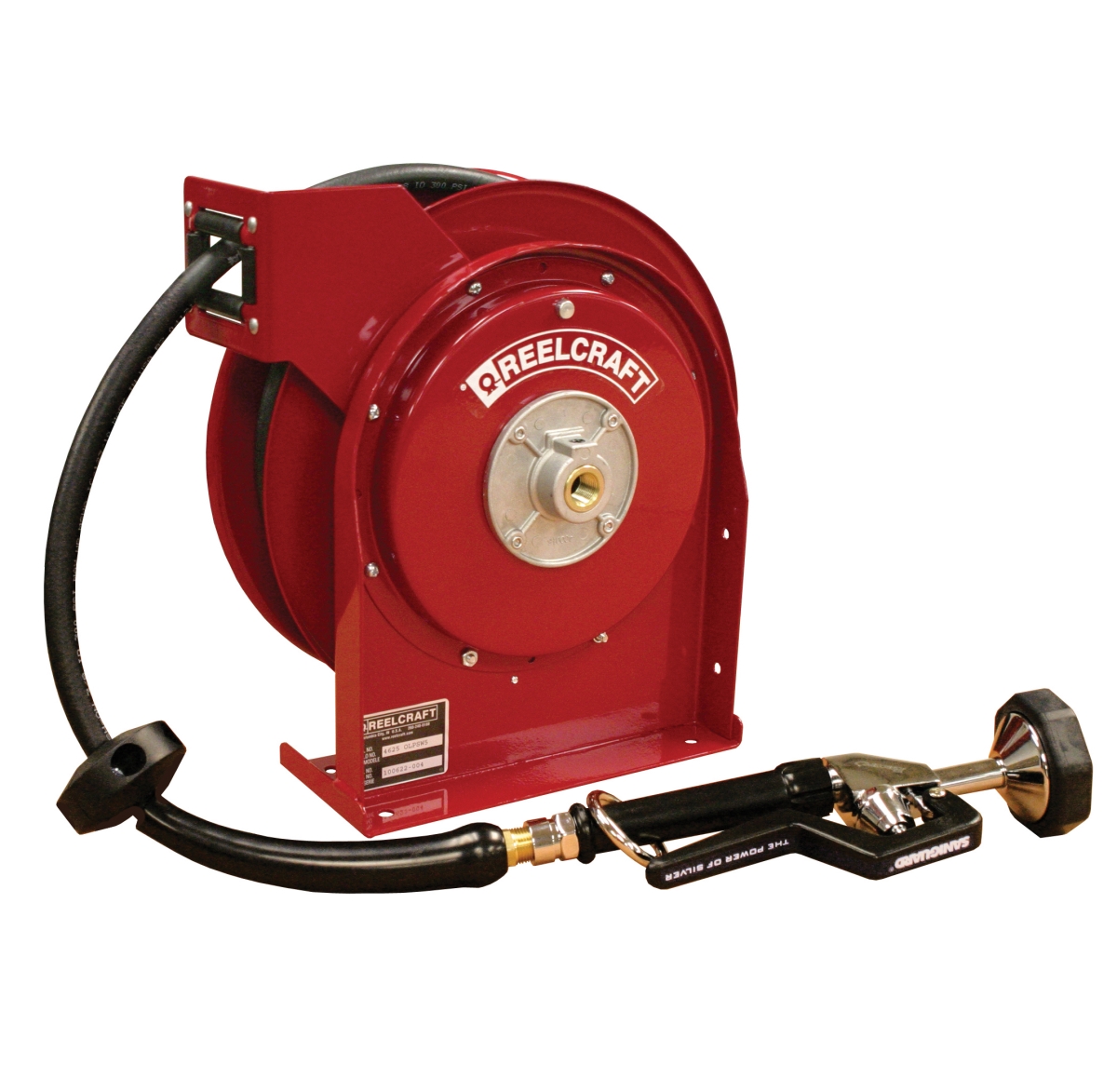 4625 Olpsw5 0.375 In. X 25 Ft. Premium Duty 250 Psi Pre-rinse Water With Hose Reel, Red