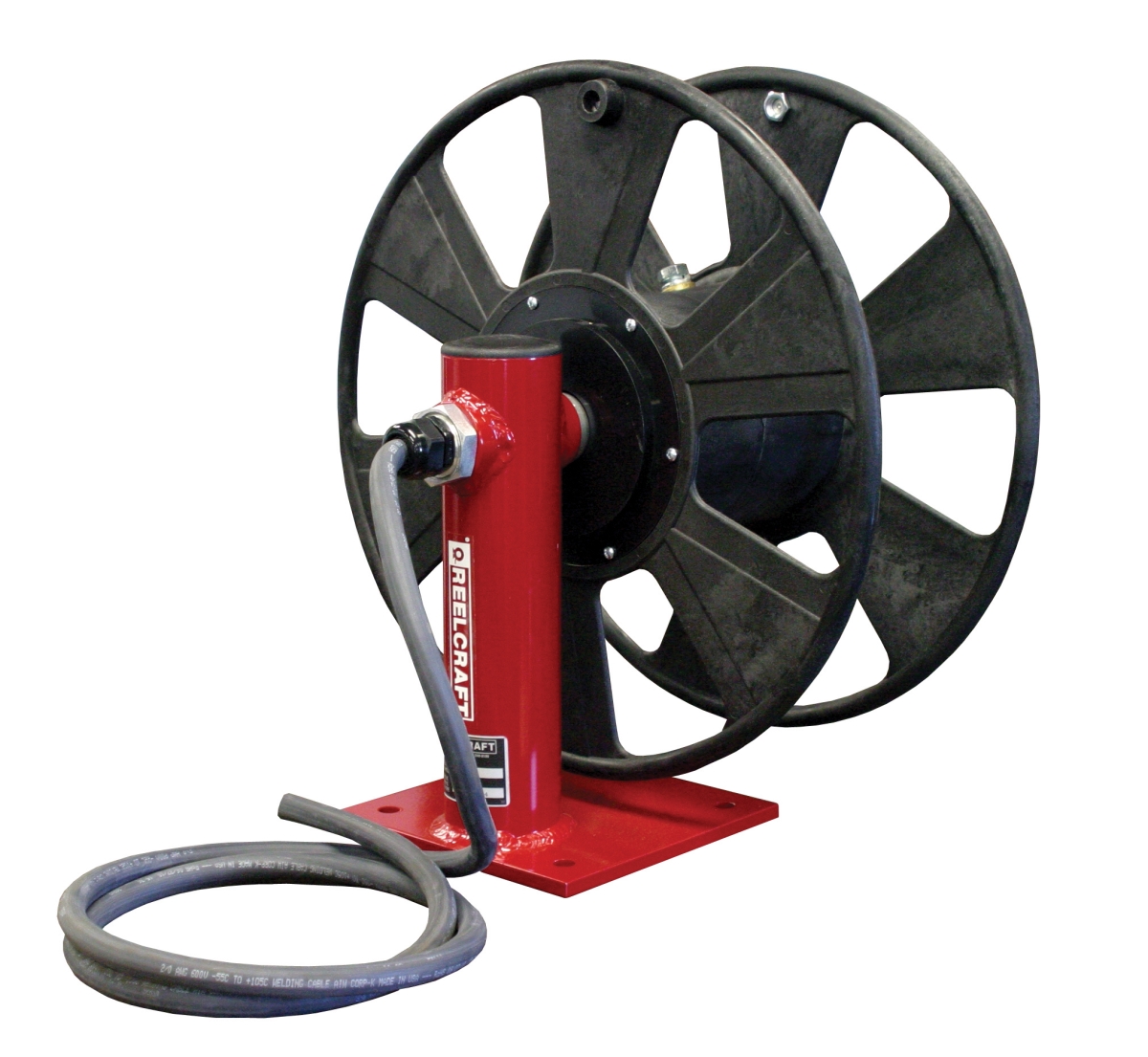 T-1460-0 No.1 & 2 X 150-200 Ft. 250 Amp Arc Weld Without Cable Reel, Red & Black