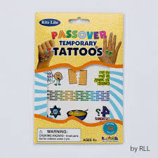Typpn-8 Passover Temporary Tattoos, 14 Designs, Carded
