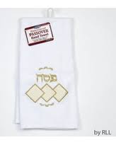 Txp-t-4 Passover Hand Towel, Embroidered Square Matzahs, 15 X 24 Ft.