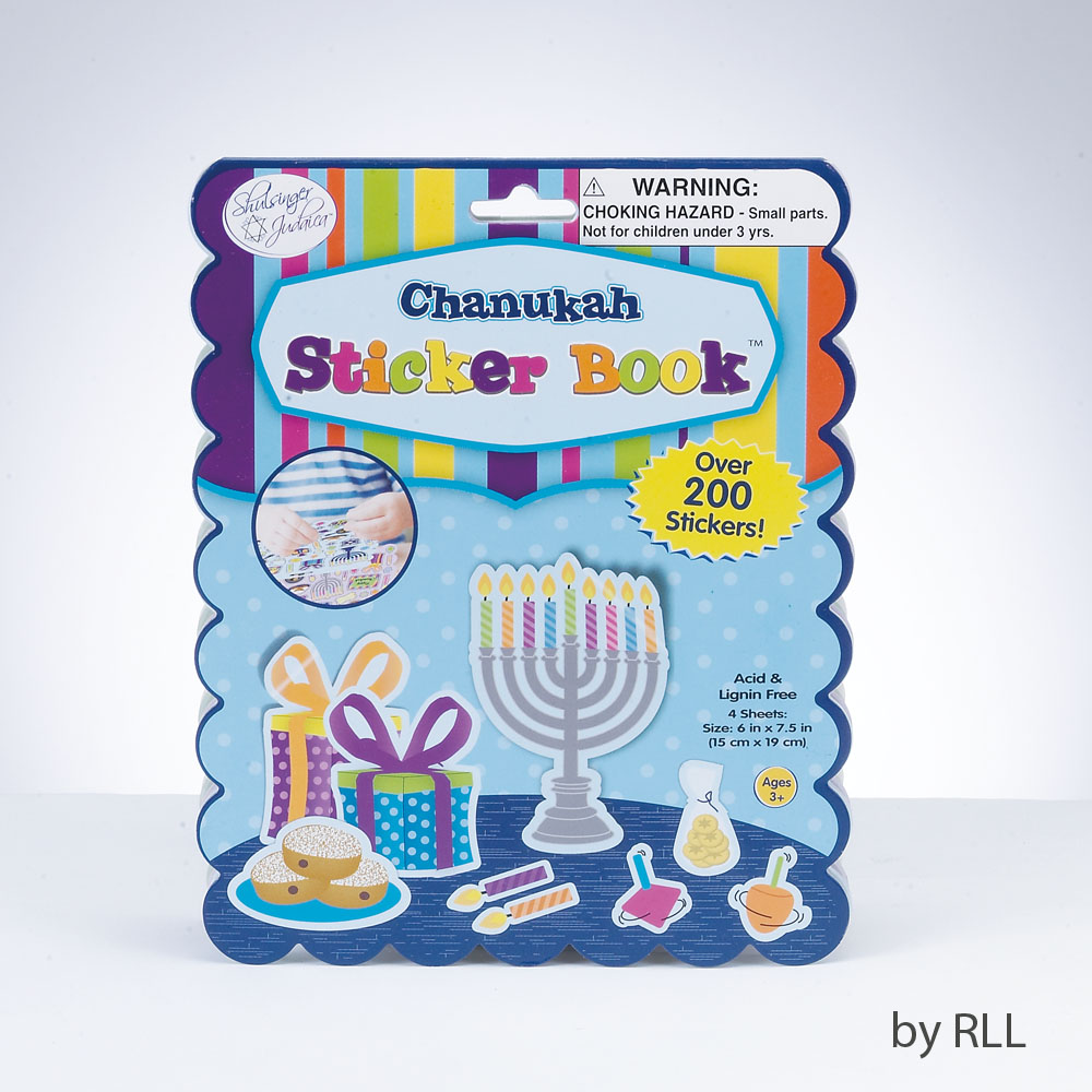 Ty-14344 Chanukah Sticker Book, 200 Stickers, 4 Pages
