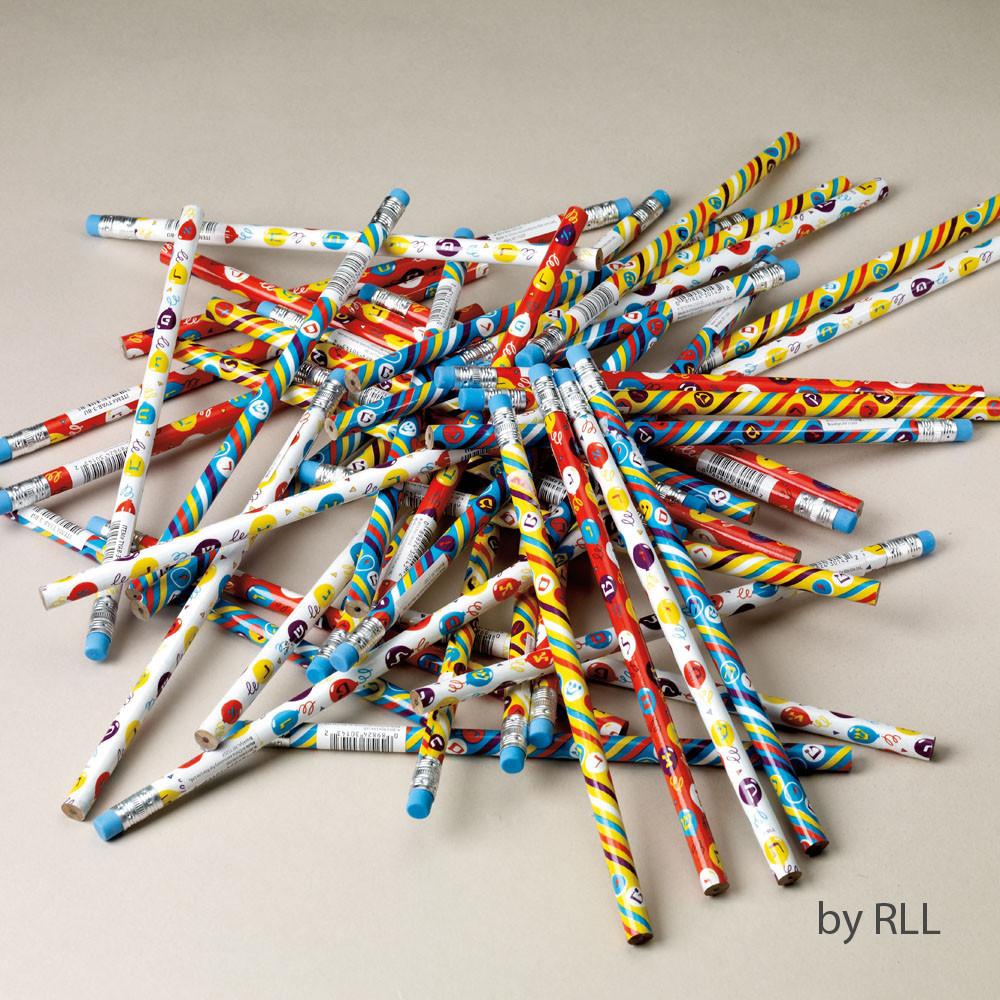 Tyab-3-bu Alef-bet Pencils, D Designs, 48 & Bag