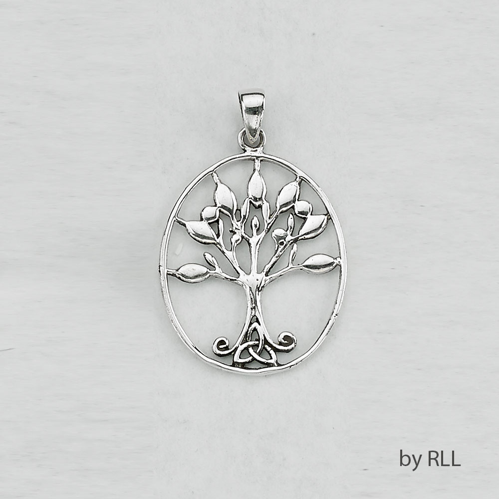 Jpe-7039 1 In. Tree Of Life Sterling Pendant