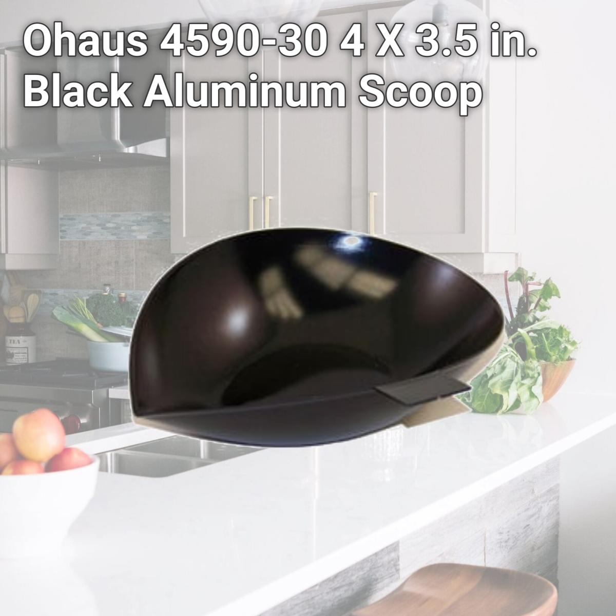 Picture of Ohaus 4590-30 4 X 3.5 in. Black Aluminum Scoop