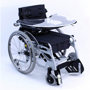 16 In. Push-power Assist Wheelchair Multi Function Tray