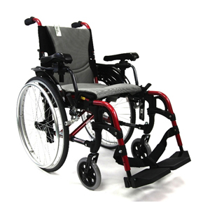 Karman-s-ergo305q18rs Wheelchair With Adjustable Seat Height & 18 In. Seat - Red