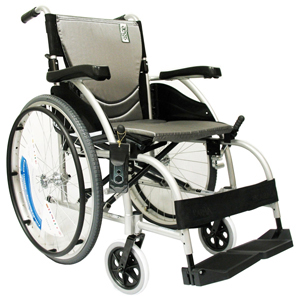 Ergonomic Wheelchair Fixed Footrest With 18 In. Seat - Silver