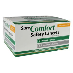 UPC 786227021102 product image for Allison-Medical-28-2110 21G SureComfort Safety Lancets | upcitemdb.com