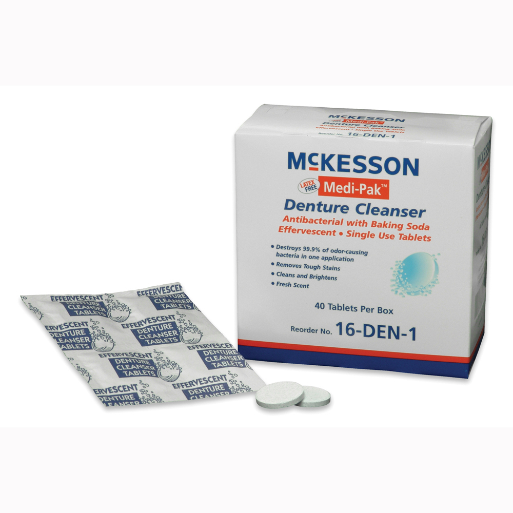 Mckesson Mckesson-16-den1-bx Medi-pak Tablet Fresh Scent Denture Cleaner - Box Of 40