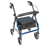 Essential Medical Essential-medical-w1630b-12 8 In. The Blazer Walker With Wheels - Blue