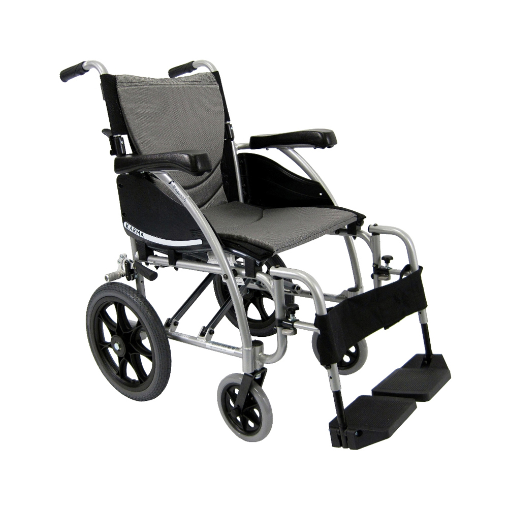 Karman Karman-s-115f-tp Ergonomic Transport Wheelchair With Swinging Footrest