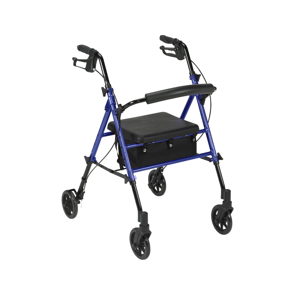 Drive Medical Drive-medical-rs19 Adjustable Height Rollator With 6 In. Wheels