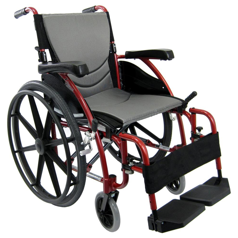Karman Karman-s-ergo115f-mag S-ergo 115 Lightweight Wheelchair-swinging Footrest-mag Wheels
