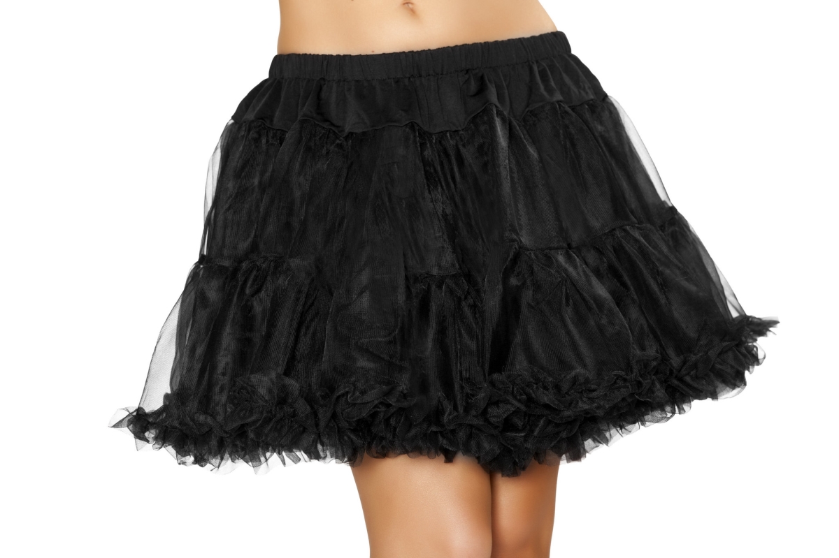 1400-blk-o-s Womens Petticoat, Black - One Size