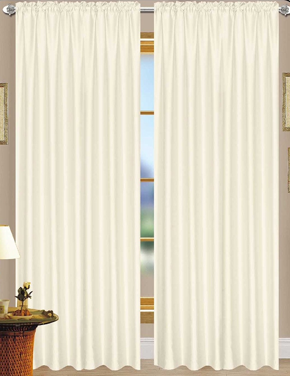 Pnn03105 Nikki Faux Silk 54 X 84 In. Rod Pocket Curtain Panel, Beige