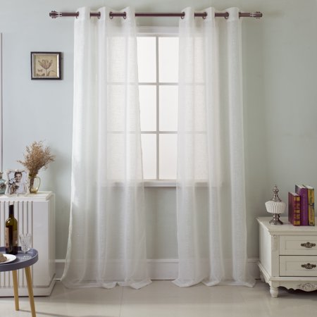 Pnp17697 76 X 84 In. Pembroke Sequin Grommet Curtain Panel, White - Set Of 2