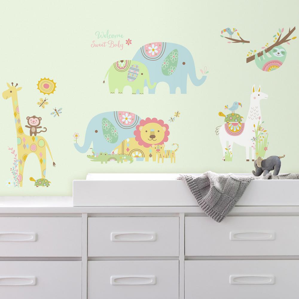 Tribal Baby Animal Peel & Stick Wall Decals