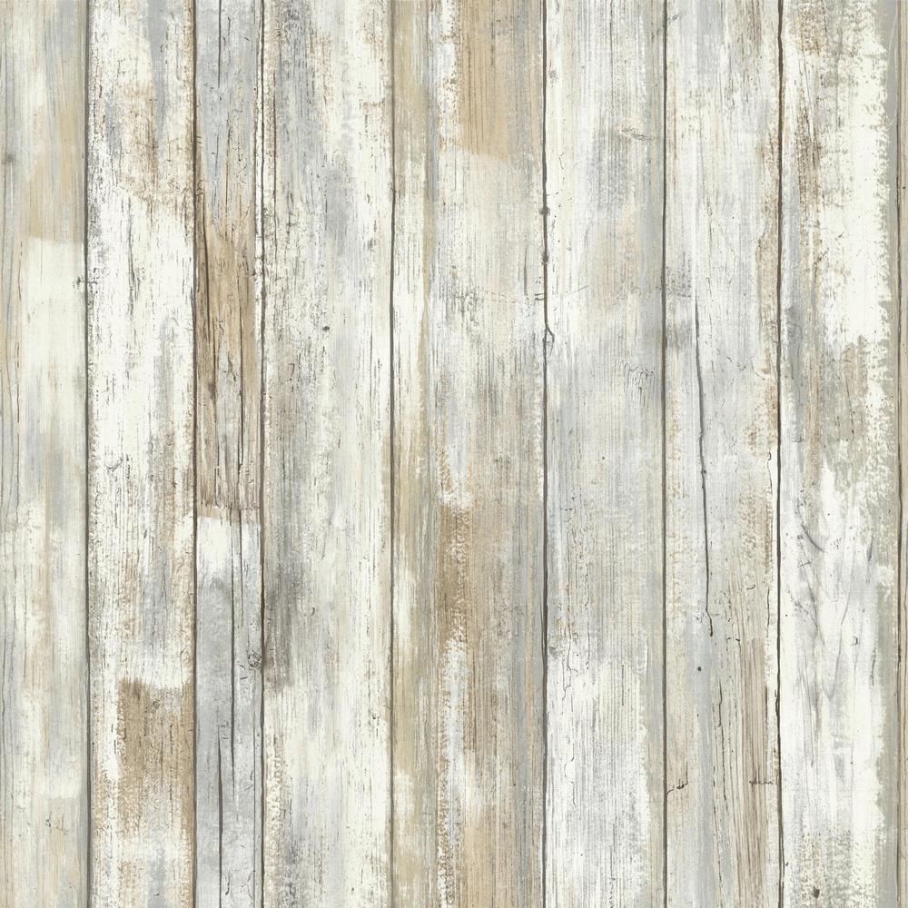 Distressed Wood Peel & Stick Wallpaper