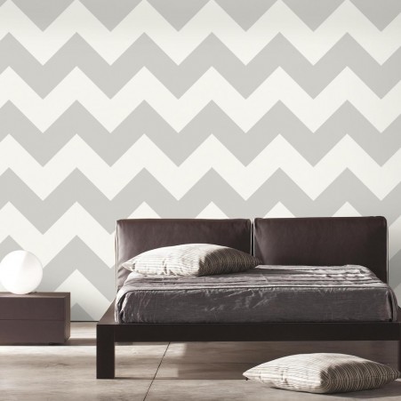 Grey Chevron Peel & Stick Wallpaper - Large