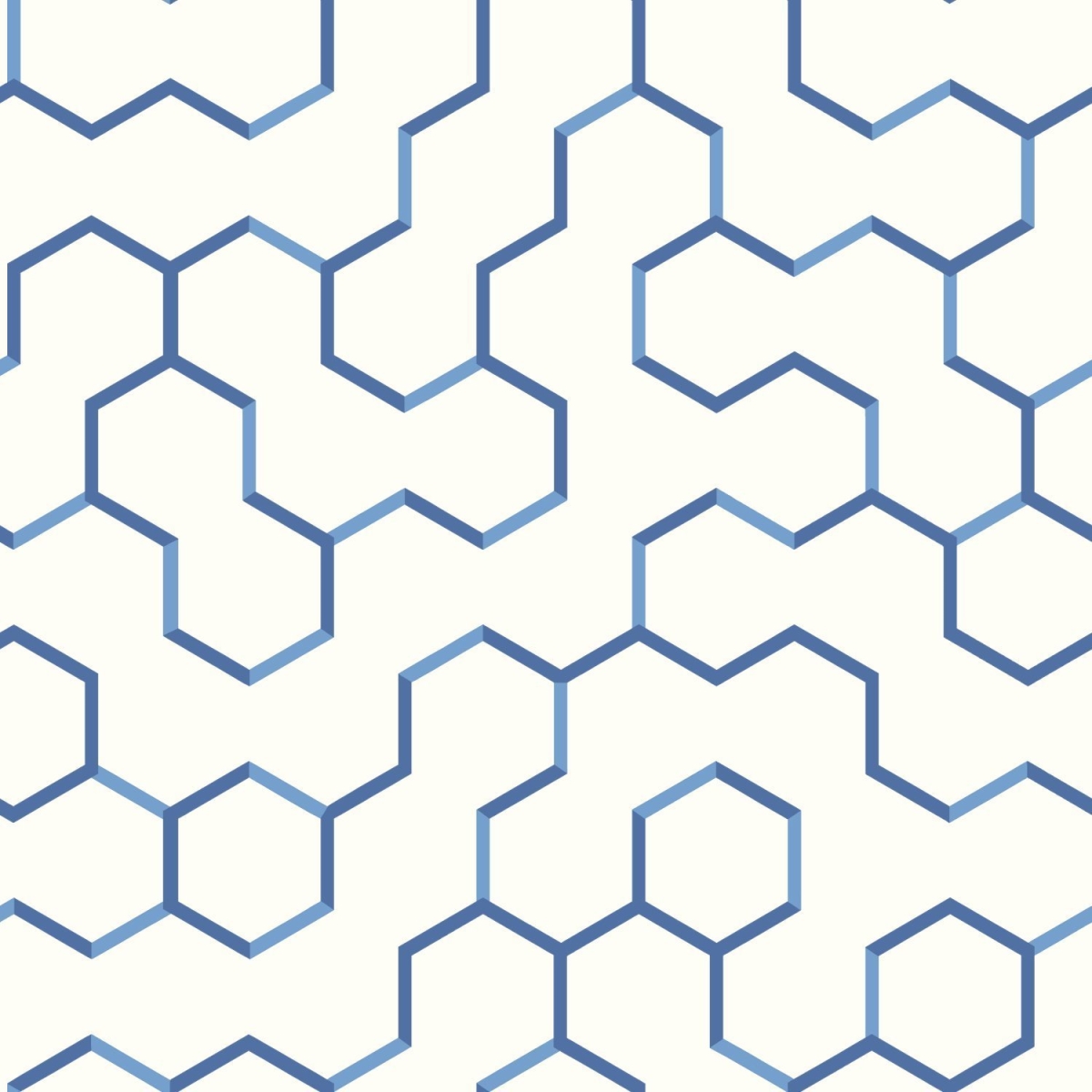 Blue Open Geometric Peel & Stick Wallpaper