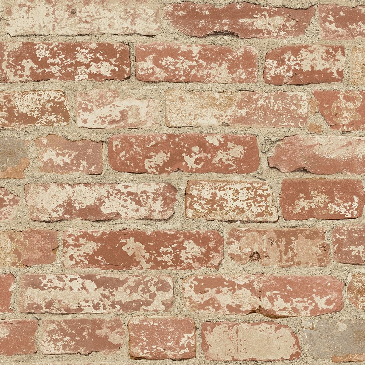 Stuccoed Red Brick Peel & Stick Wallpaper