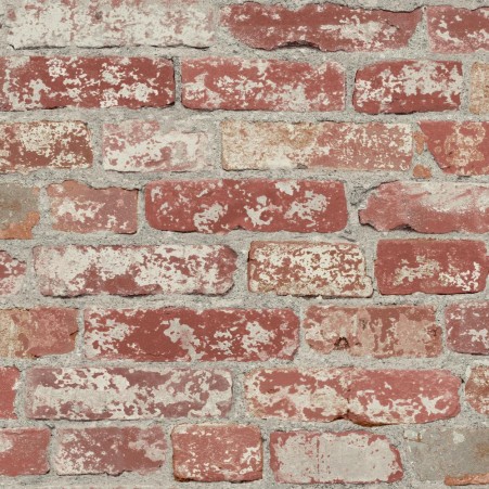Stuccoed Dark Red Brick Peel & Stick Wallpaper