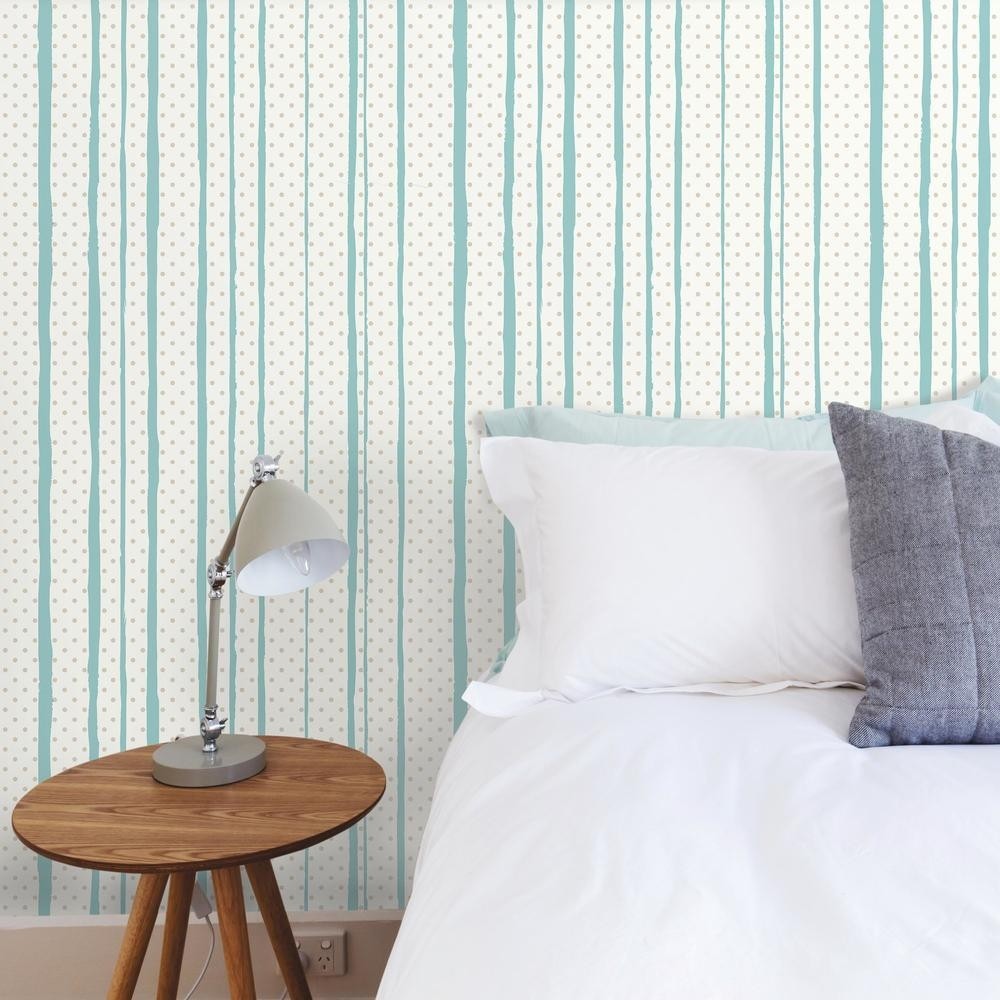 All Mixed Up Peel & Stick Wallpaper, Silver & Teal